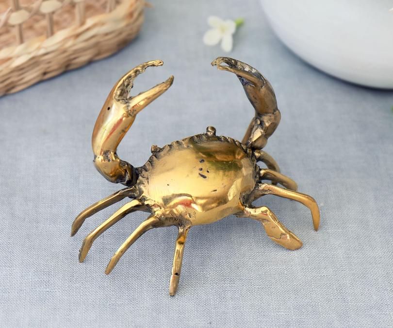 Brass Crab Sculpture Small
