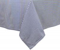 150cm Square Classic Navy Ticking Stripe Tablecloth