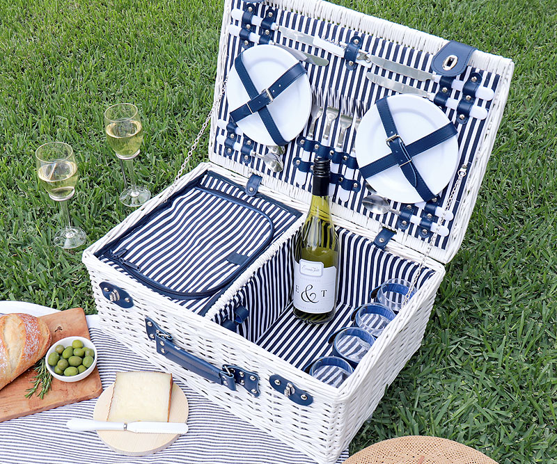 Picnic baskets rugs and outdoor entertaining. Quality products