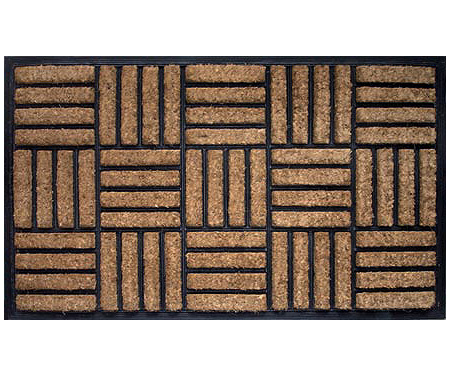 Rubber & Coir Crosshatch Doormat - Regular