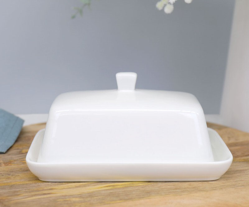 Classic White Butter Dish - Beautiful Butter Dishes