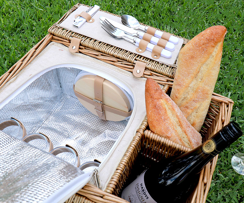 Picnic baskets rugs and outdoor entertaining. Quality products
