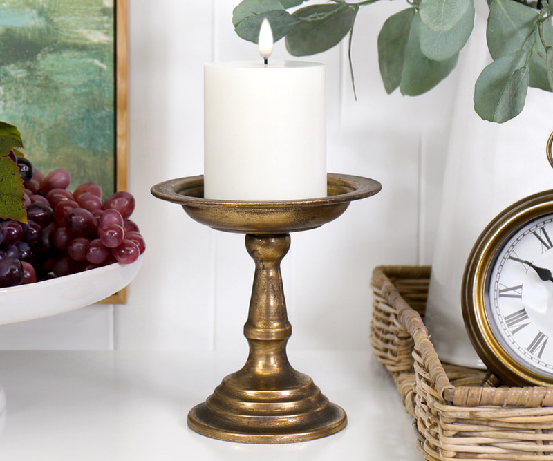 Valencia Gold Candle Holder - Tall