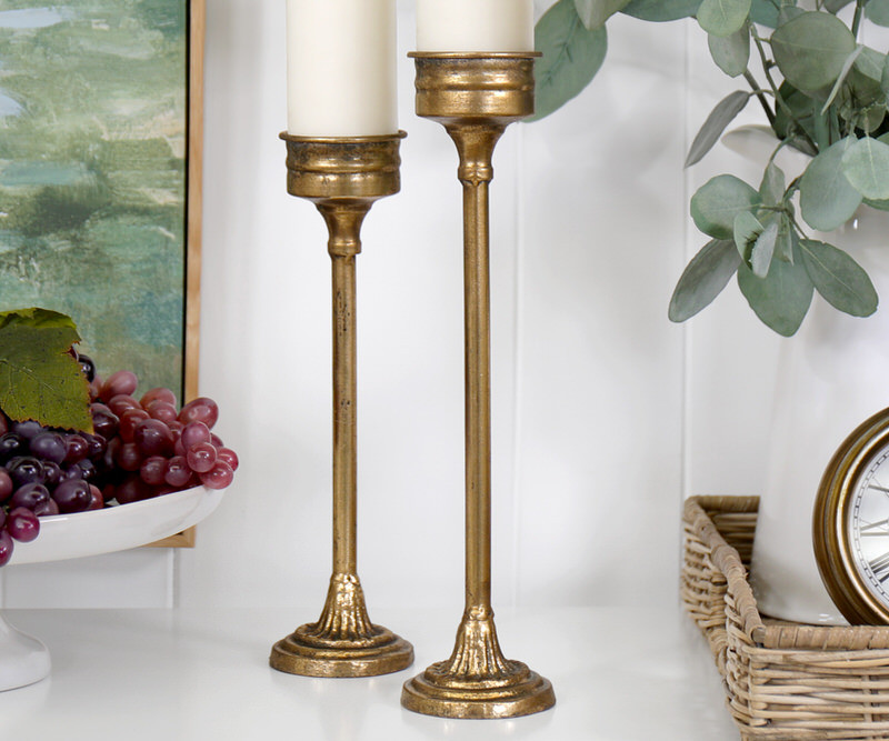 Tall Persia Gold Candlestick
