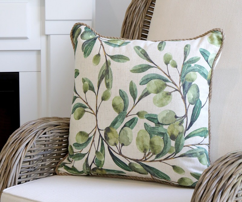 Olive Grove Linen Cushion