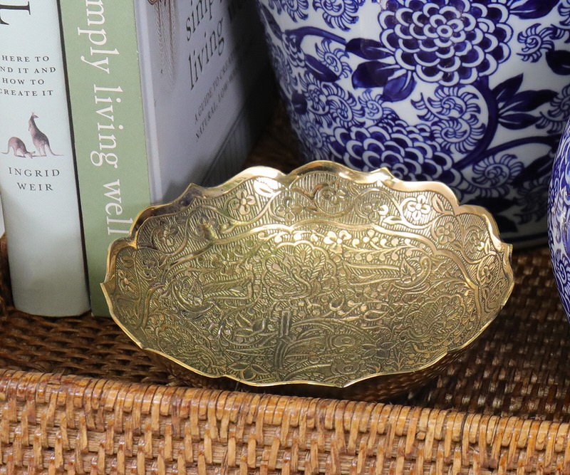 Zahara Brass Trinket Bowl - Large