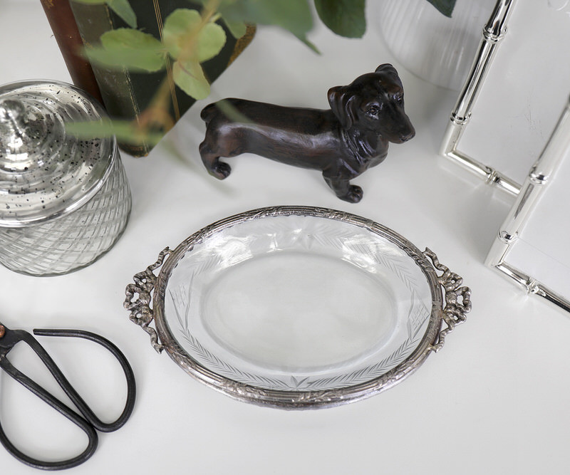Colette Silver & Glass Trinket or Soap Dish