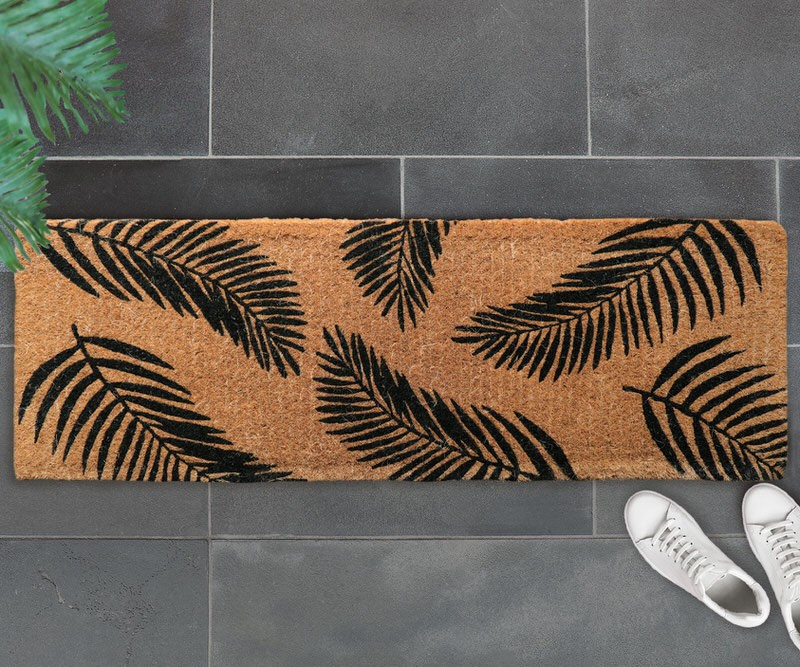 Havana Black Palm Long Doormat 100% Coir