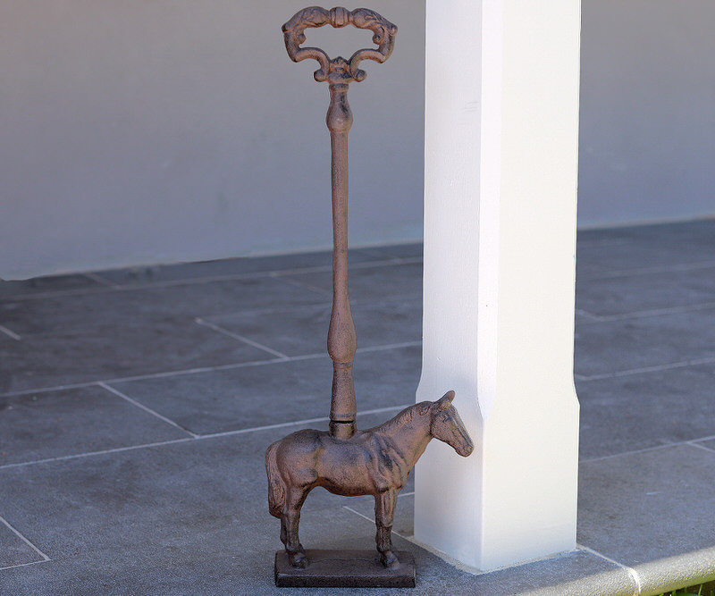Tall Horse Door Stop - Vintage Cast Iron