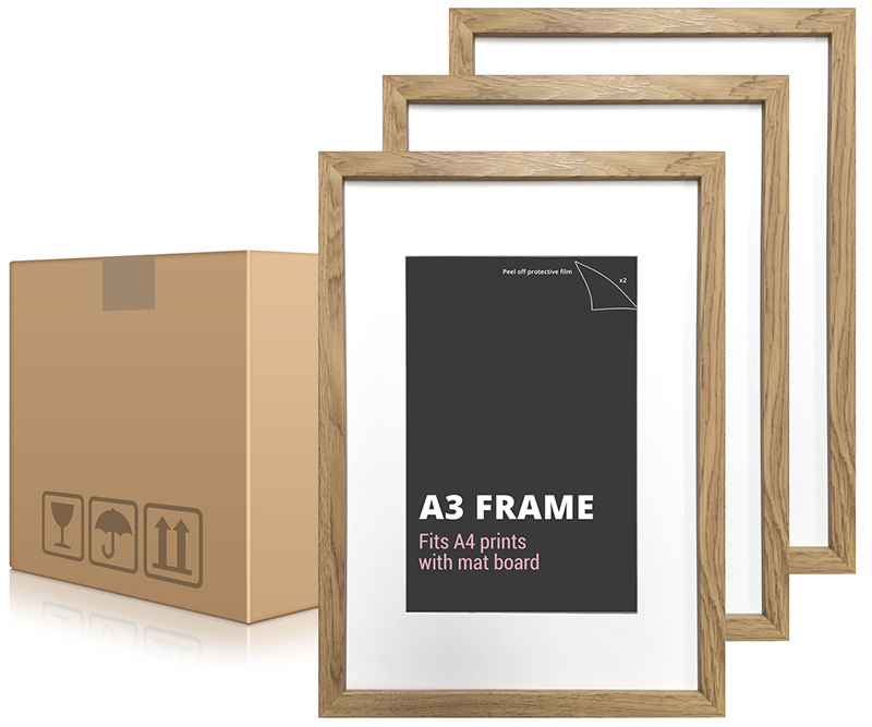 Box 12 A3 American Oak Picture Frames