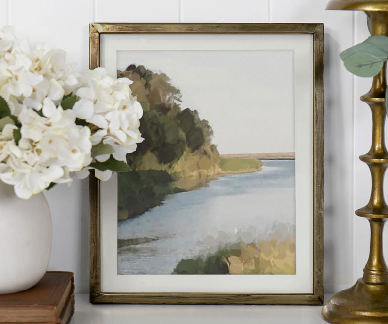 Bray Riverbank Landscape Framed Print