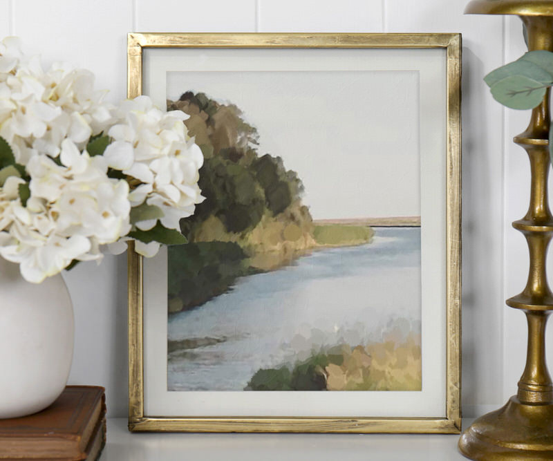 Bray Riverbank Landscape Framed Print