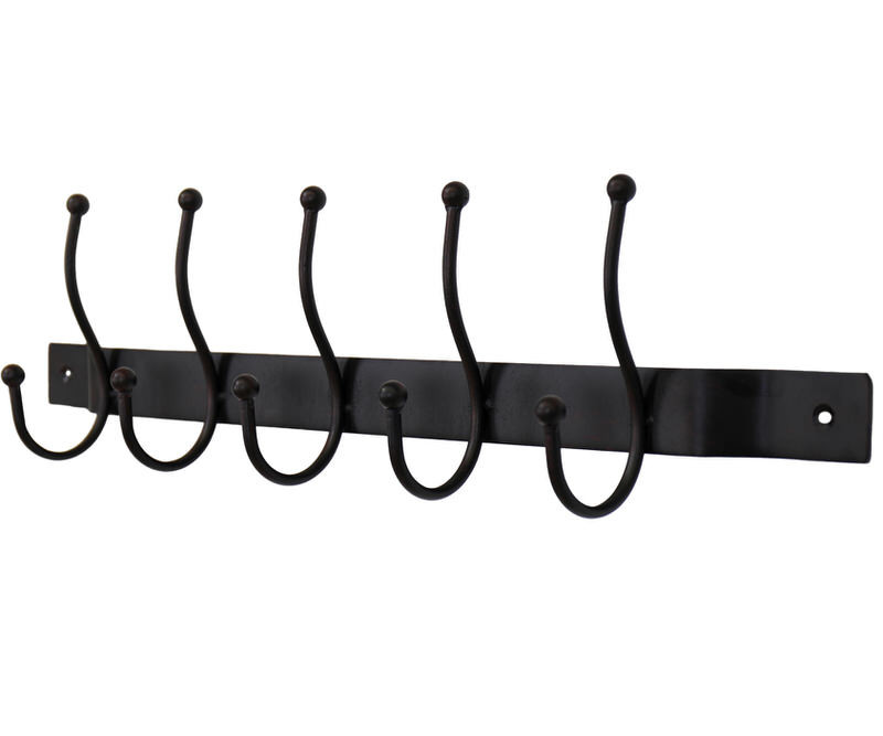 Ashmore Black Iron 5 Hook Coat Rack