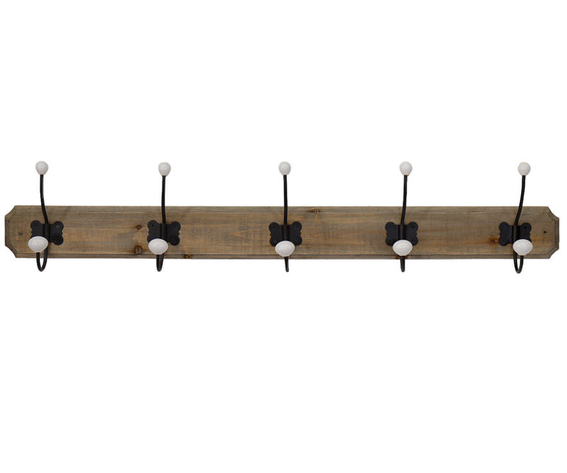 Ormond 5-Hook Wooden Coat Rack