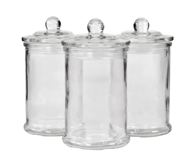 Set 3 Medium Ashby Glass Jars