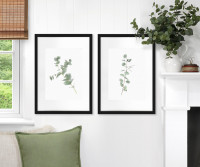 Kendale III Eucalyptus Botanical Print - Framed