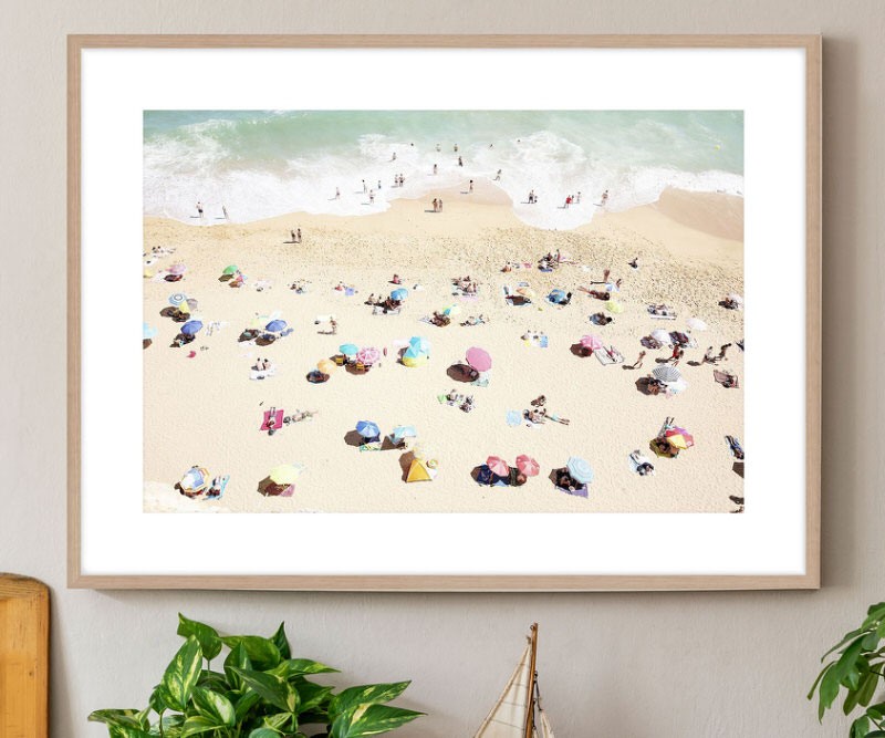 Summer By the Seaside Framed Print
