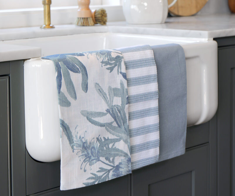 Set 3 Mietta Blue Banksias Tea Towels