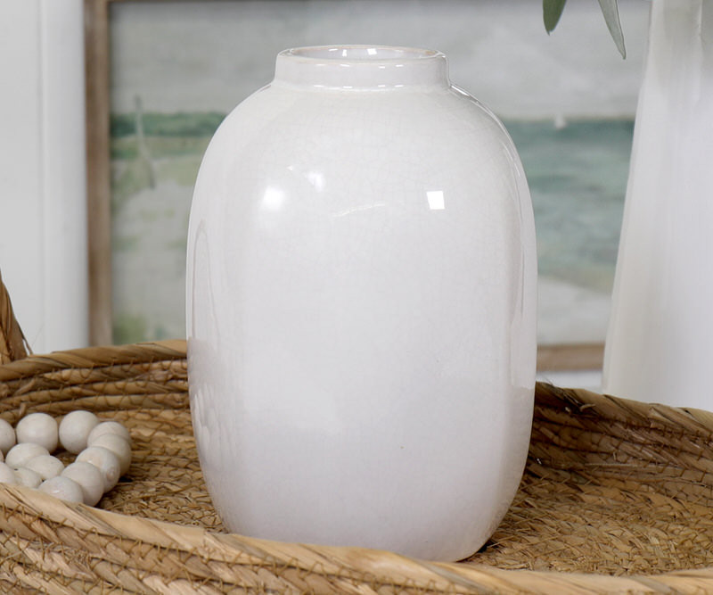 Short Sadie Ceramic Vase - Cream