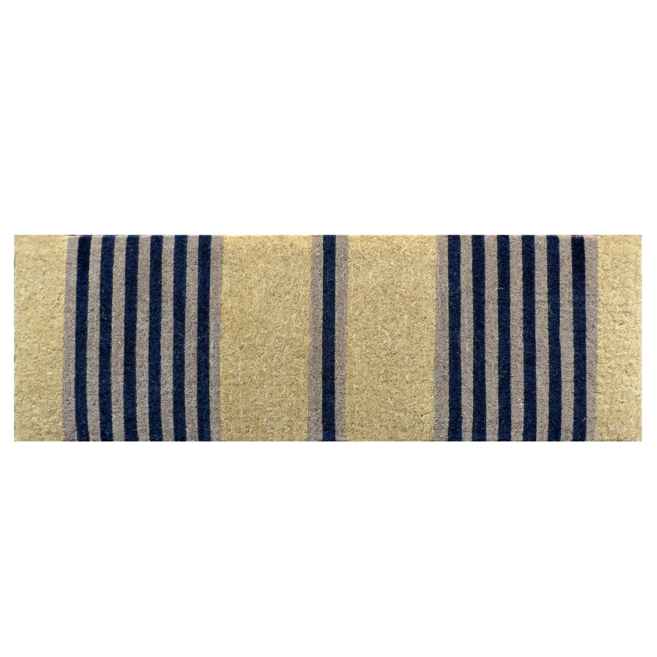Classic Nautical Stripe Long Doormat 100% Coir