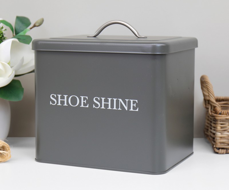 Shoe Shine Box Enamel - Charcoal