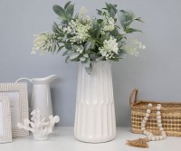 Eastbank White Fluted Vase