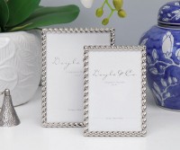 Silver Rope Nickel Photo Frame - 4x6 inch