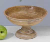 Carobella Mango Wood Footed Bowl