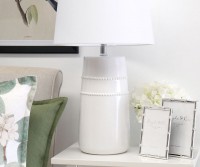 Como Beaded White Lamp + Shade
