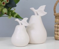 White Ceramic Pear - Large