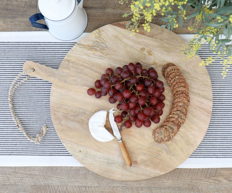 Roma Large Wooden Serving Board - Round Cheese Board