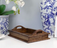 Belle Dark Wood Tray - Small