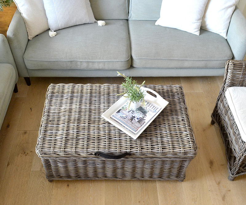 Hartley Rattan Trunk Coffee Table Trunk with Straps