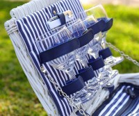 Hampton 4 Person Picnic Basket Navy & White