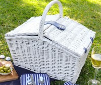 Hampton 4 Person Picnic Basket Navy & White