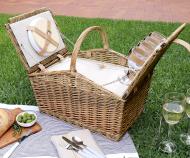 Hampton 4 Person Picnic Basket Navy & White