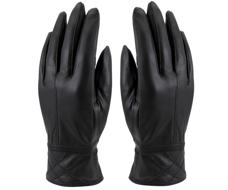 Willoughby Black Leather Gloves