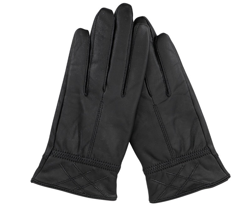 Willoughby Black Leather Gloves