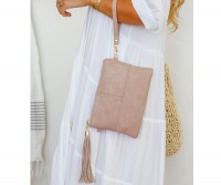 Marbella Dusty Pink Clutch / Crossbody Bag