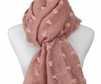 Santa Fe Tufted Blush Pink Scarf