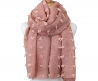 Santa Fe Tufted Blush Pink Scarf