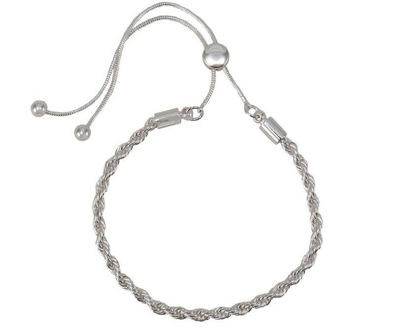 Isla Silver Rope Chain Bracelet - Small