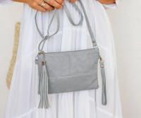 Marbella Grey Clutch / Crossbody Bag