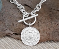 Arlo Silver Sun Disc Bracelet