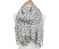 Zoey Blue Dot Scarf