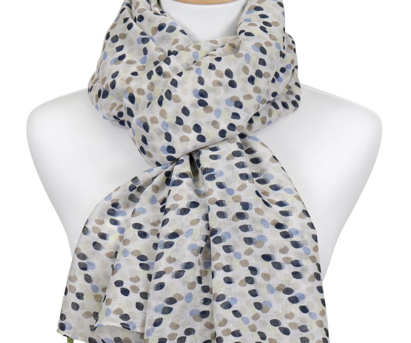 Zoey Blue Dot Scarf