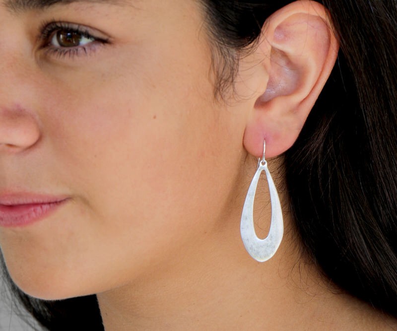 Casablanca Silver Teardrop Earrings