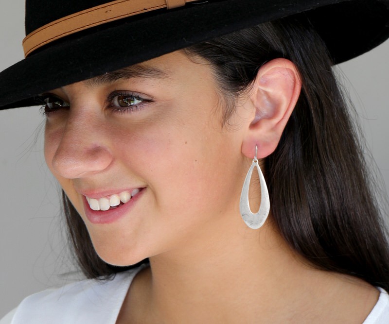 Casablanca Silver Teardrop Earrings