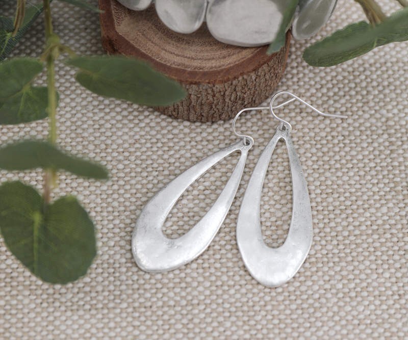 Casablanca Silver Teardrop Earrings