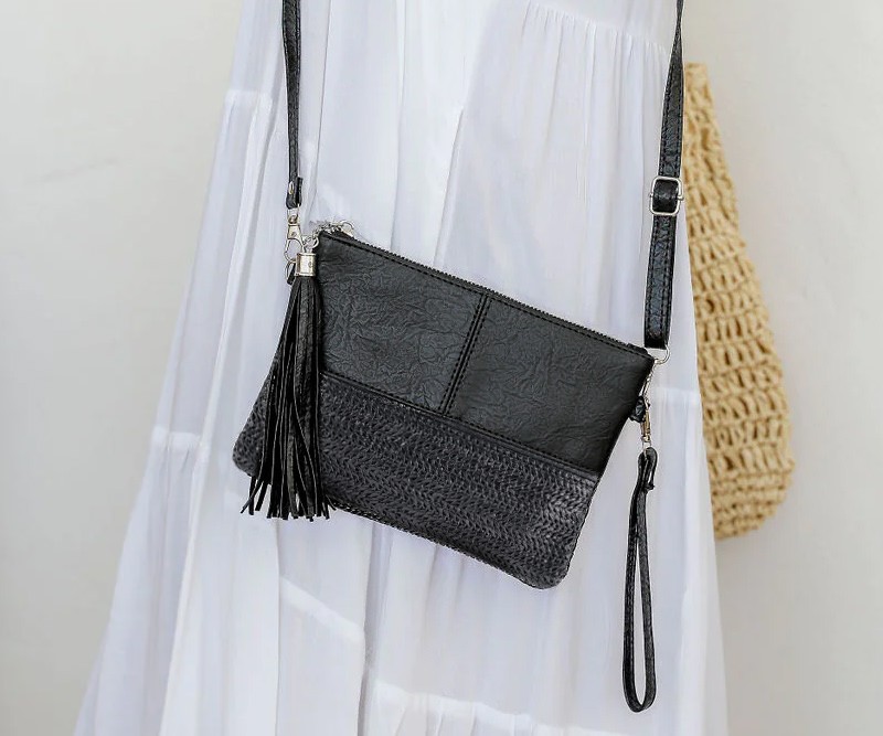 Destination Black Clutch Bag